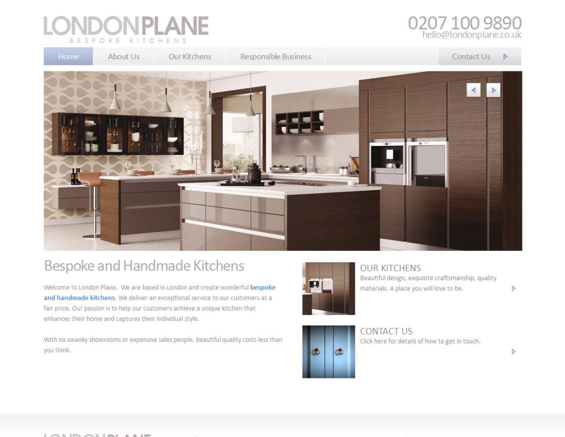 Drupal catalogue website - bespoke kitchens, London & Devon
