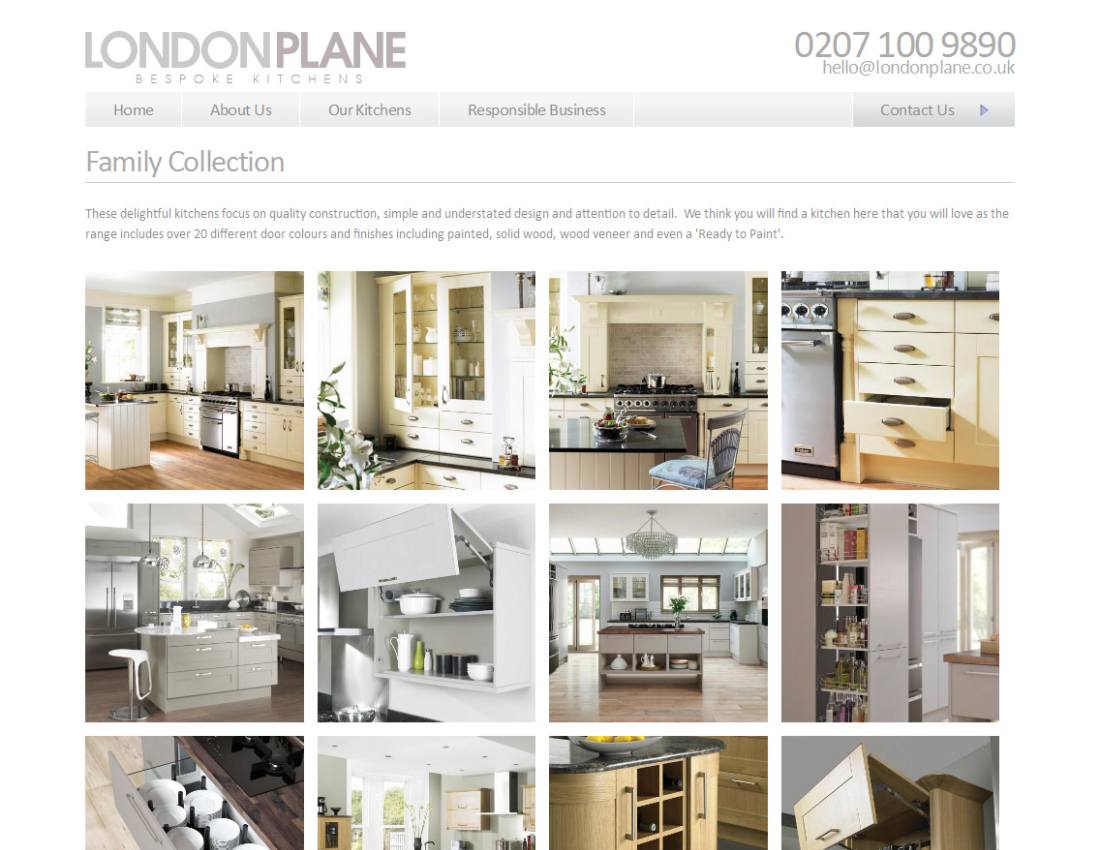 Drupal website - bespoke kitchens, London & Devon