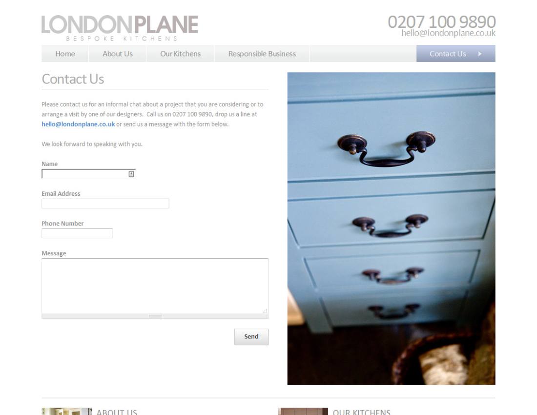 Drupal website - media galleries - kitchens, London & Devon